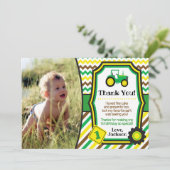 トラクタ誕生日サンキューカード（封筒あり） 招待状 (スタンド正面)