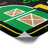 トラクタ誕生日図 ポスター (角)