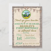 トラクタ誕生日招待状 招待状 (正面)