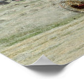 トラクタ転がーの干し草の葉 ポスター (角)