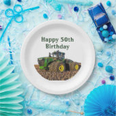 トラクタ農業誕生日ファームチェンジザエイジカッコいい ペーパープレート (パーティー)