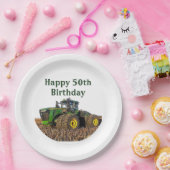 トラクタ農業誕生日ファームチェンジザエイジカッコいい ペーパープレート (パーティー)
