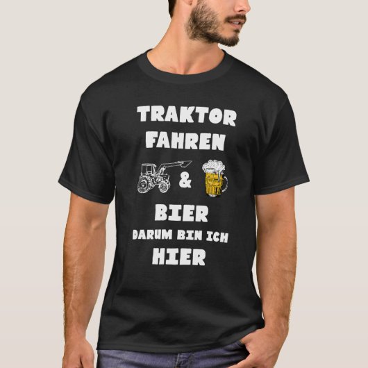 トラクタ駆動及びビール農家ヴィンテージ室 Tシャツ (正面)