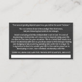 トラクトカード – 信仰 名刺 (裏面)