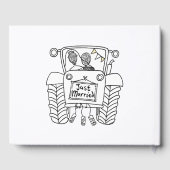 トラクパーソナライズされたタカントリーフ結婚ァームズ ゲストブック (裏面)