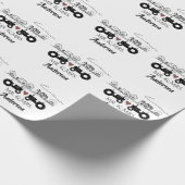 トラクパーソナライズされたター夫妻カップル農場LOVE ラッピングペーパー (角)