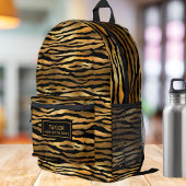 トラクールガージャングル動物、名パーソナライズされた前文字 プリントバックパック