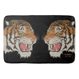 トラクール怒スクと戦う野生動物 バスマット