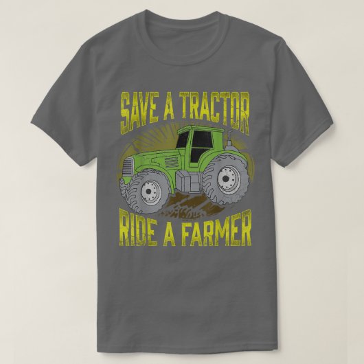 トラク救タが農家に乗る Tシャツ (デザイン正面)