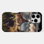 トラク素朴&マウンテンビュー iPhoneケース (裏面横)