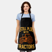 トラク遊ター付き自動車整備士自動整備士 エプロン (着用した状態)