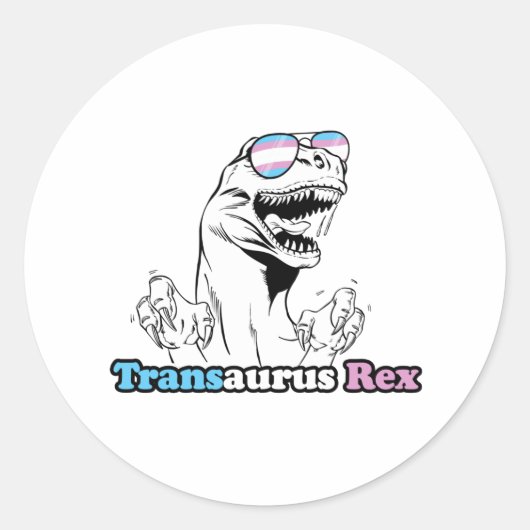 トラサウルスレックス - 動物の誇り ラウンドシール (正面)