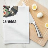 トラシメリーマスラおもしろいクーンクリスマスホリデー キッチンタオル (四つ折り)