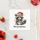 トラシメリーマスラおもしろいクーンクリスマスホリデー スタンダードカクテルナプキン (インサイチュ)