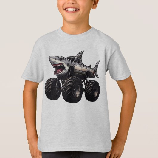 トラシャークモンスタートラック Tシャツ (正面)