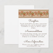 トラジジランの結婚式の囲い エンクロージャーカード (正面/裏面)