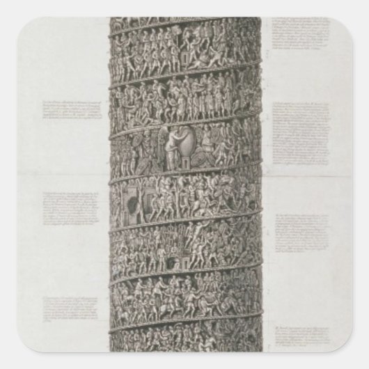 トラジャンの列(版木、銅版、版画) スクエアシール (正面)