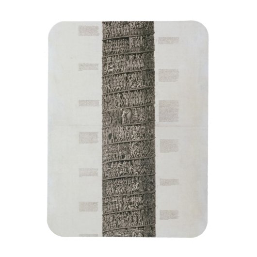 トラジャンの列(版木、銅版、版画) マグネット (縦)