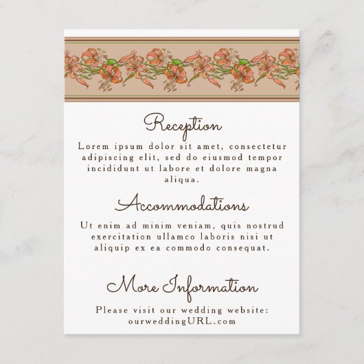 トラジリィのウェディングエンクロージャー エンクロージャーカード (正面)