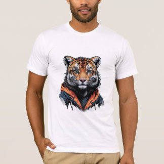 トラスタイリッシュンインフード付きスウェットシャツモダン – 動物デザイン市 Tシャツ