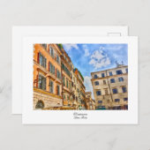 トラステヴェレローマ、イタリアウォーター絵を描カラー ポストカード (正面/裏面)