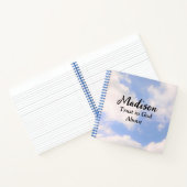 トラストインゴッドブルースカイ名前をカスタムする 感動的 ノートブック (内部)