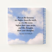 トラストインゴッドブルースカイ名前をカスタムする 感動的 ノートブック (裏面)