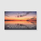 トラストインスパイア引用文サンセット写真磁石 (正面)