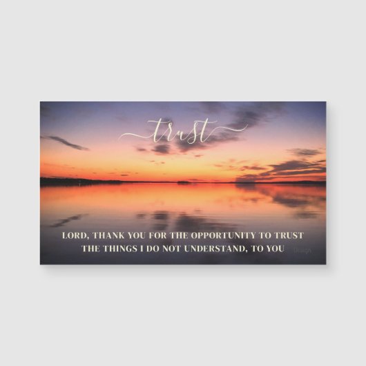 トラストインスパイア引用文サンセット写真磁石 (正面)