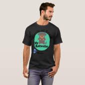 トラストサークルかわいいロットワイラー Tシャツ (正面フル)