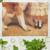 トラストバイチャールズバートン理容師サンバーナルドッグ キッチンタオル (折り畳み)