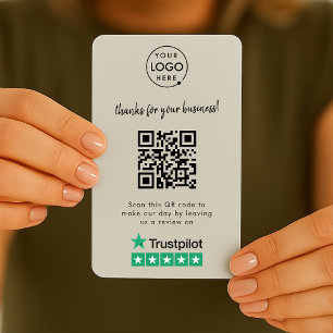 トラストパイロットレビュー ビジネスレビューUsグレーQR 名刺