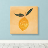 トラスト引用文とレモ感動的ン – ホームデコール キャンバスプリント (インサイチュ (ウッドフロア))