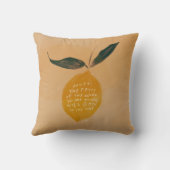 トラスト引用文とレモ感動的ン – ホームデコール クッション (裏面)