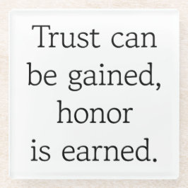 トラスト&オナーグラスコースター ガラスコースター