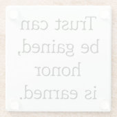 トラスト&オナーグラスコースター ガラスコースター (裏面)