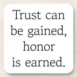 トラスト&オナー懸命プラスチックコースター コースター