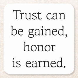 トラスト&オナー紙コースター スクエアペーパーコースター