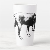 トラッキングモード – 鼻から地面 カフェラテマグ (正面)