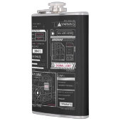 トラッキング – テクノ – ブルタリストストリートウェアデザイン フラスク (左)