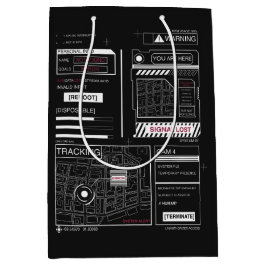 トラッキング – テクノ – ブルタリストストリートウェアデザイン ミディアムペーパーバッグ