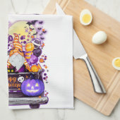 トラッキンハロウィーン格言 キッチンタオル (四つ折り)