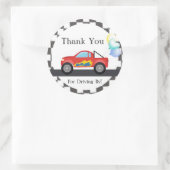 トラックありがとう、ドライブ誕生日、シャワー ラウンドシール (バッグ)