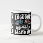 トラックおもしろいカーのトラックでユーモアトラクタートラートラック ジャンボコーヒーマグカップ (右)