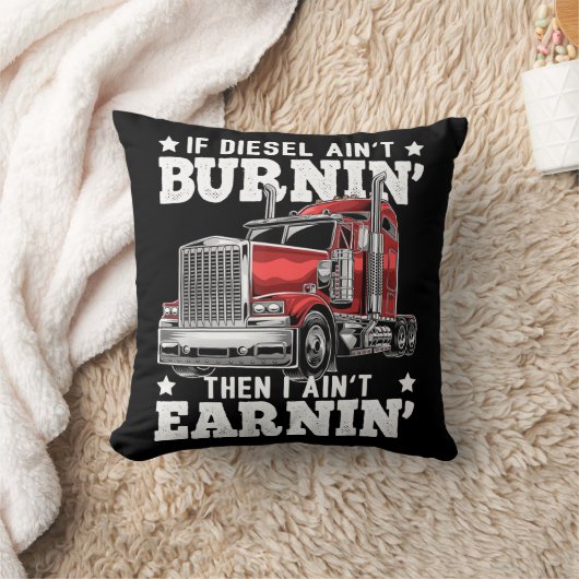 トラックおもしろいカーのトレーラー運転手ギフト クッション (ブランケット)