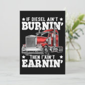 トラックおもしろいカーのトレーラー運転手ギフト シーズンカード (スタンド正面)