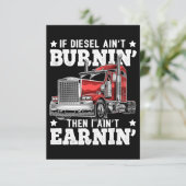 トラックおもしろいカーのトレーラー運転手ギフト 出欠カード (スタンド正面)