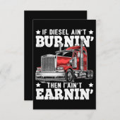 トラックおもしろいカーのトレーラー運転手ギフト 出欠カード (正面/裏面)