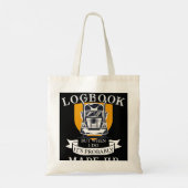 トラックおもしろいカーのログブックトラック駆動トラクタートライル トートバッグ (裏面)