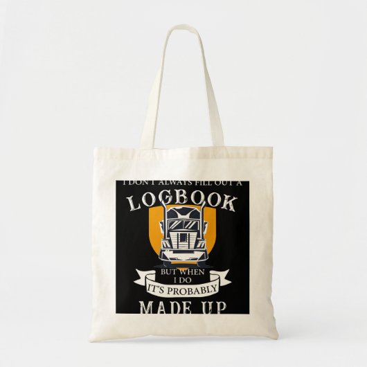 トラックおもしろいカーのログブックトラック駆動トラクタートライル トートバッグ (正面)